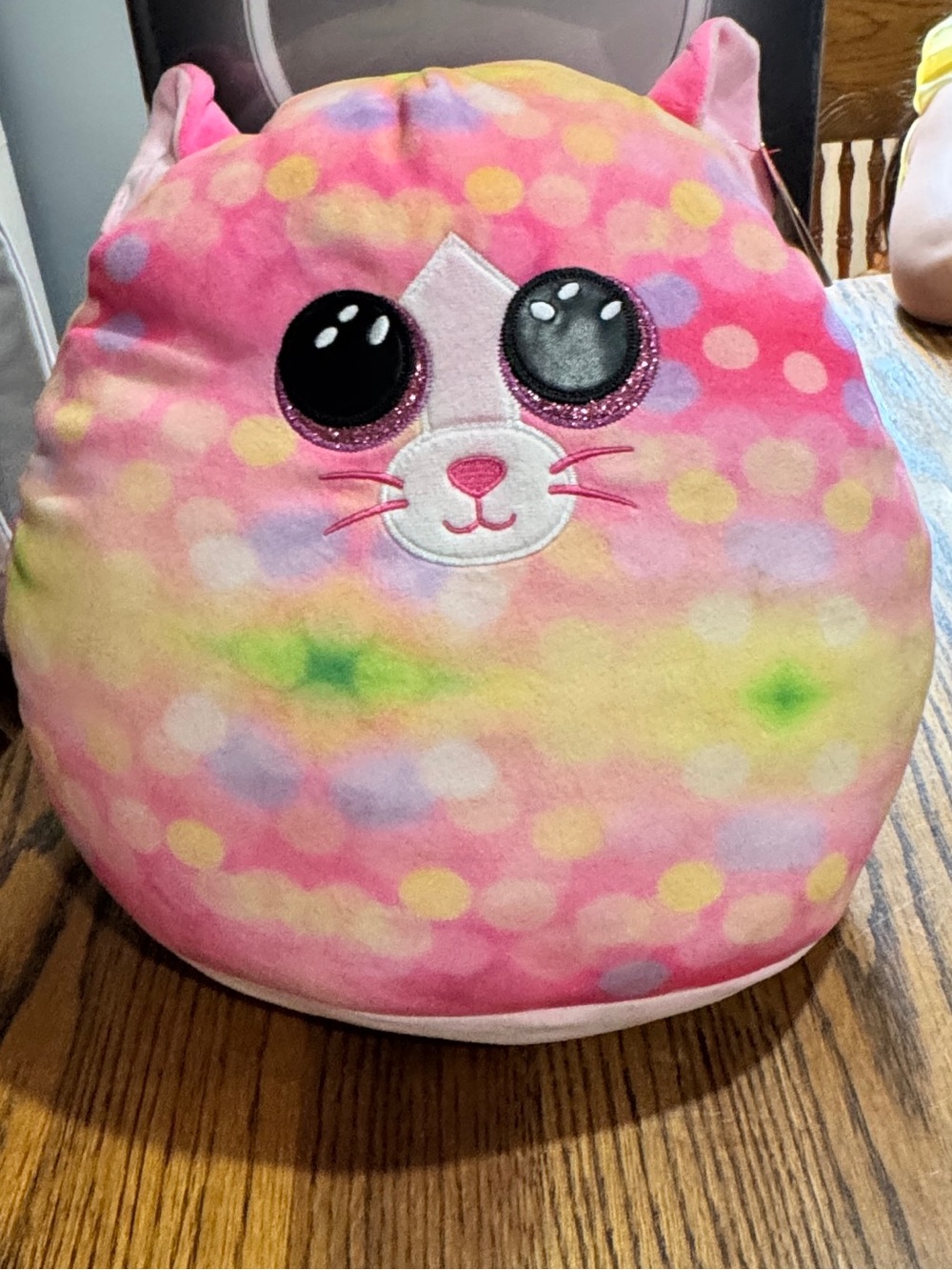 Ty Pink Rainbow Spot Cat Plush Toy